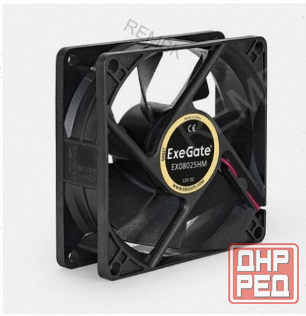 Вентилятор [арт-6617] для корпуса Exegate Ex08025hm 80 мм, черный (Ex283380rus) Донецк - изображение 3