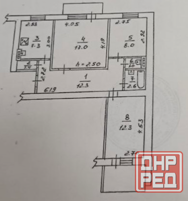 3х комн, Щетинина, 64,6м2, 9/9 Донецк - изображение 8