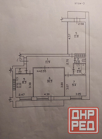 3х ком. квартира, Пирамида Донецк - изображение 3