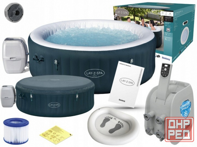 Спа-бассейн Bestway Miami EnergySense AirJet 6 Dark Blue 196х66см, 6001D Донецк - изображение 3