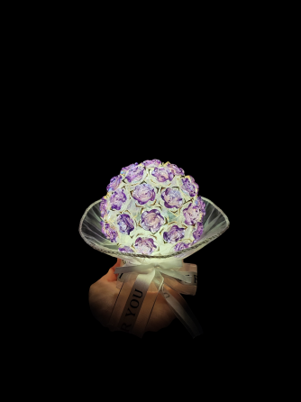 Светильник ночник-букет ручной работы с led гирляндой Донецк