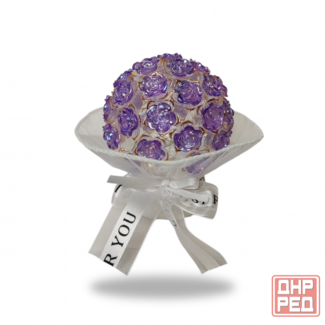 Светильник ночник-букет ручной работы с led гирляндой Донецк - изображение 1