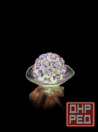 Светильник ночник-букет ручной работы с led гирляндой Донецк - изображение 5