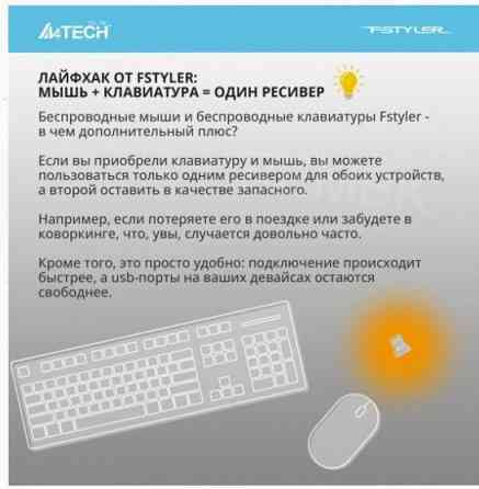 Мышь (арт:арт-2742) беспроводная A4tech Fb12 черный Донецк