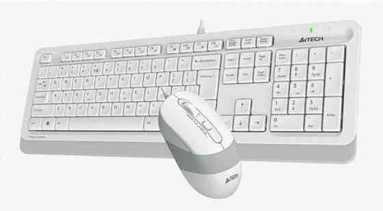 Комплект (арт-6980) (клавиатура+мышь) A4tech Fstyler F1010, Usb, проводной, белый и серый [F1010 Whi Донецк