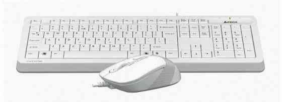 Комплект (арт-6980) (клавиатура+мышь) A4tech Fstyler F1010, Usb, проводной, белый и серый [F1010 Whi Донецк