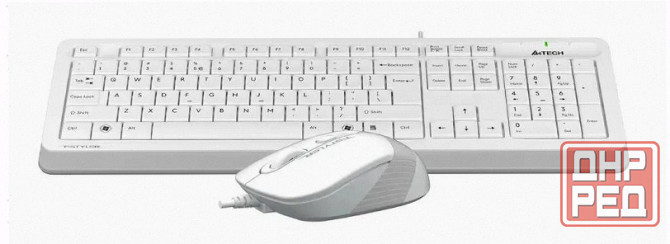 Комплект (арт-6980) (клавиатура+мышь) A4tech Fstyler F1010, Usb, проводной, белый и серый [F1010 Whi Донецк - изображение 3
