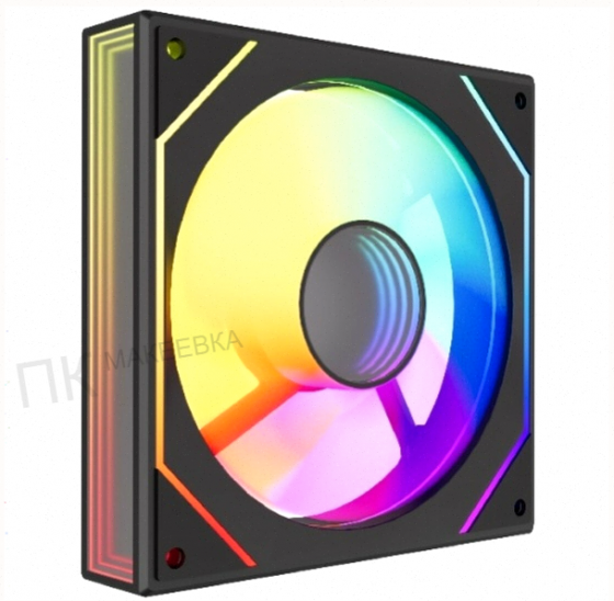 Вентилятор (арт-6777) Powercase M52-12, Argb, черный Донецк