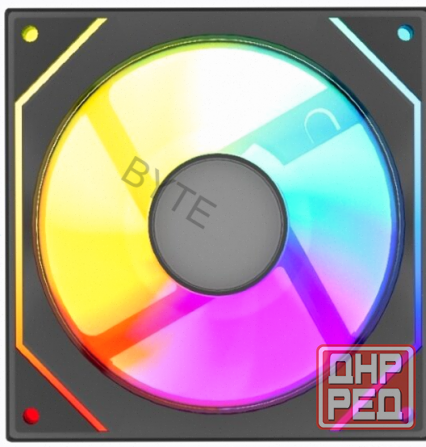 Вентилятор (арт-6777) Powercase M52-12, Argb, черный Донецк - изображение 3