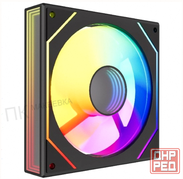 Вентилятор (арт-6777) Powercase M52-12, Argb, черный Донецк - изображение 1