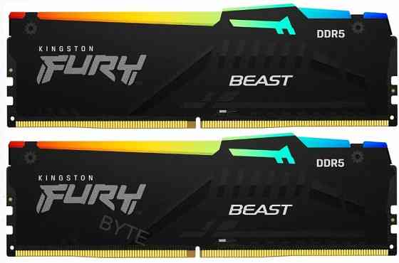 Оперативная [арт-9460] память Kingston Fury Beast Black Kf552c40bbak2-16 Ddr5 - 2x 8гб 5200мгц, Dimm Макеевка