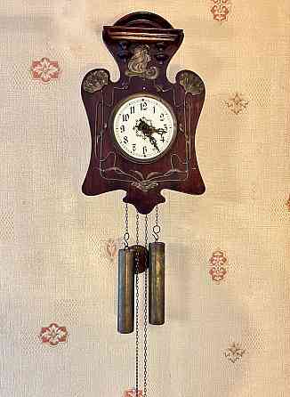 Часы настенные гиревые с боем, Филлип Хаас, Германия 19 век Донецк