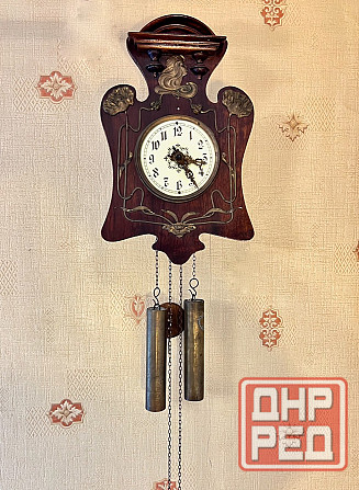 Часы настенные гиревые с боем, Филлип Хаас, Германия 19 век Донецк - изображение 1