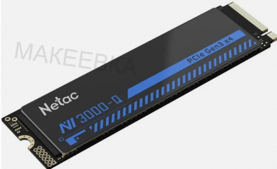 Ssd (арт-5336) накопитель Netac Nv3000 512gb Nt01nv3000q-512-E4x M.2 2280, Pci-E 3.0 X4, черный по д Макеевка