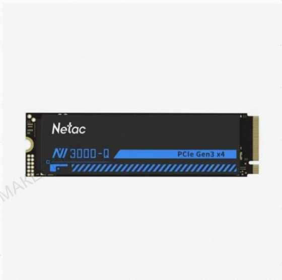Ssd (арт-5336) накопитель Netac Nv3000 512gb Nt01nv3000q-512-E4x M.2 2280, Pci-E 3.0 X4, черный по д Макеевка