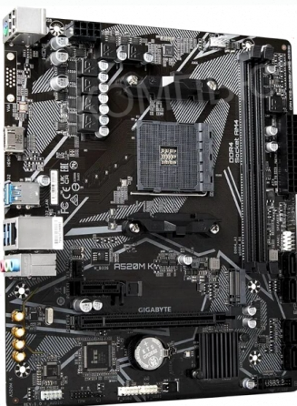 Материнская (арт:арт-5047) плата Gigabyte A520m K V2 /(V1.1) Soc-Am4 Amd A520 2xddr4 Matx Ac`97 8ch( Макеевка