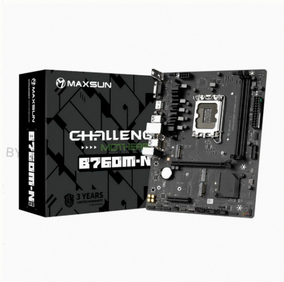 Материнская [арт-6158] плата Maxsun Ms-Challenger B760m-N D5 1700, B760, 2xddr5, Matx, Rtl Макеевка