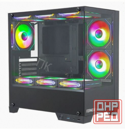 Корпус - арт-5775 Matx Formula Crystal Z1m, Mini-Tower, без бп, черный [Cristal Z1m] Донецк - изображение 1