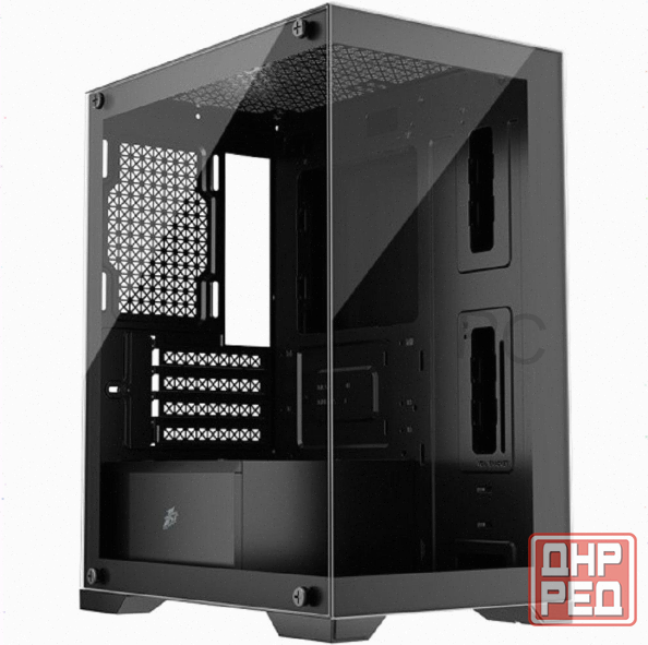 Корпус [арт-8360] 1stplayer Miku Mi2 Black (Mi2-Bk-3f1) / Matx / 3x120mm Led Fans Донецк - изображение 1