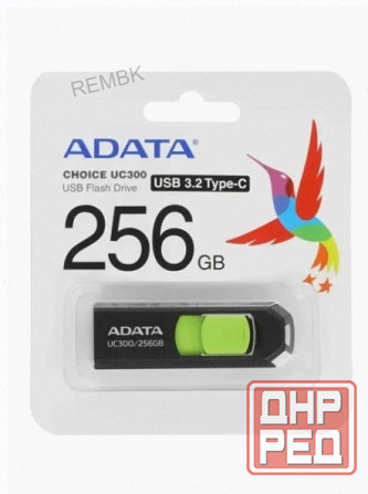 Память [арт-4069] Usb Flash 256 гб Uc300 Acho-Uc300-256g-Rbk/Gn черный Донецк - изображение 1