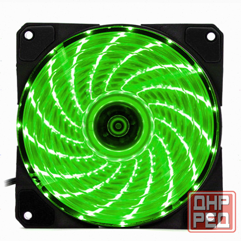 Вентилятор (арт:арт-3225) игровой Dt-Gf12025gr для компьютерного корпуса с подсветкой зеленый Макеевка - изображение 1