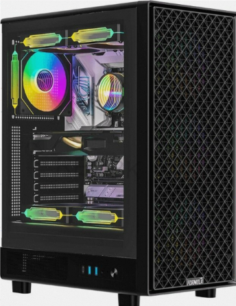 Корпус (арт:арт-7762) компьютерный Atx Formula Mana Dynamic / Mana Dyn, Midi-Tower, без бп, черный Донецк