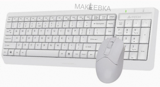 Клавиатура (ар:арт-3740) + мышь A4tech Fstyler F1512 клав:белый мышь:белый Usb Макеевка