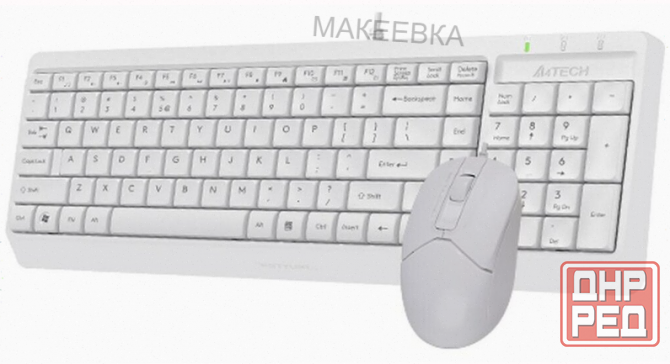Клавиатура (ар:арт-3740) + мышь A4tech Fstyler F1512 клав:белый мышь:белый Usb Макеевка - изображение 1