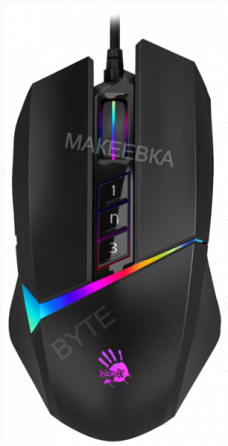 Игровая (арт-1134) мышь A4tech Bloody W60 Max черный оптическая (10000dpi) Usb (10but) Макеевка