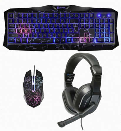 Игровой - арт-3830 комплект Oklick Hs-Hkm100g черный 2.2м мониторы оголовье Hs-Hkm100g Макеевка