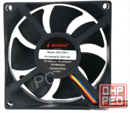 Вентилятор - арт-2832 Gembird 80x80x25mm D8025hm-4 Макеевка - изображение 1