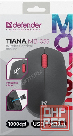 Мышь (ар:арт-7410) Defender Tiana Mb-055 1000dpi, черный (52055), беспроводная Макеевка - изображение 2
