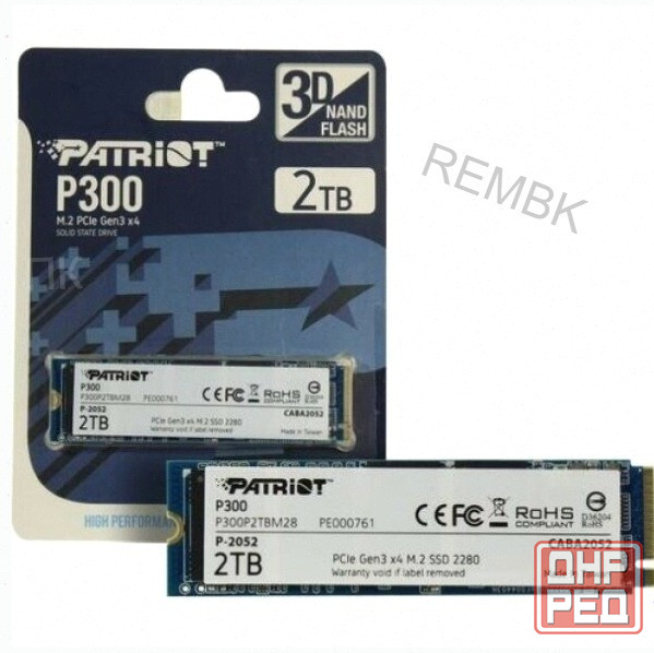 Твердотельный (арт:арт-7276) накопитель Ssd M.2 Nvme Patriot Memory P300 (P300p2tbm28) 2тб Донецк - изображение 1