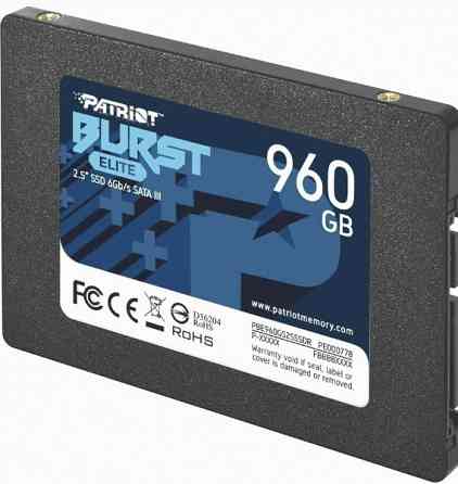 Ssd (арт:арт-8882) Patriot Sata Iii 960gb Pbe960gs25ssdr Burst Elite 2.5" Донецк