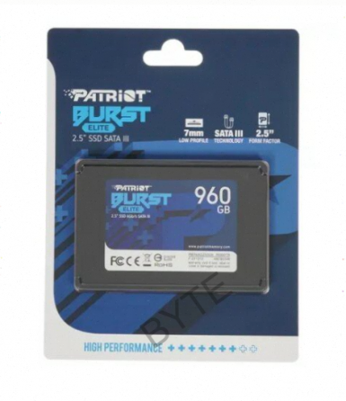 Ssd (арт:арт-8882) Patriot Sata Iii 960gb Pbe960gs25ssdr Burst Elite 2.5" Донецк