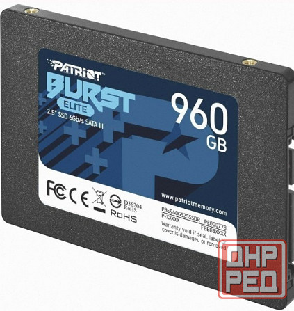Ssd (арт:арт-8882) Patriot Sata Iii 960gb Pbe960gs25ssdr Burst Elite 2.5" Донецк - изображение 1