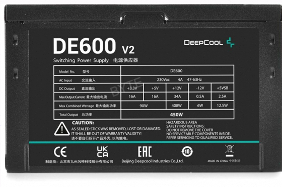 Блок (ар:арт-3715) питания Deepcool De600 V2 Game Storm, 450вт, 120мм, черный, Retail [Dp-De600-Wgeu Макеевка