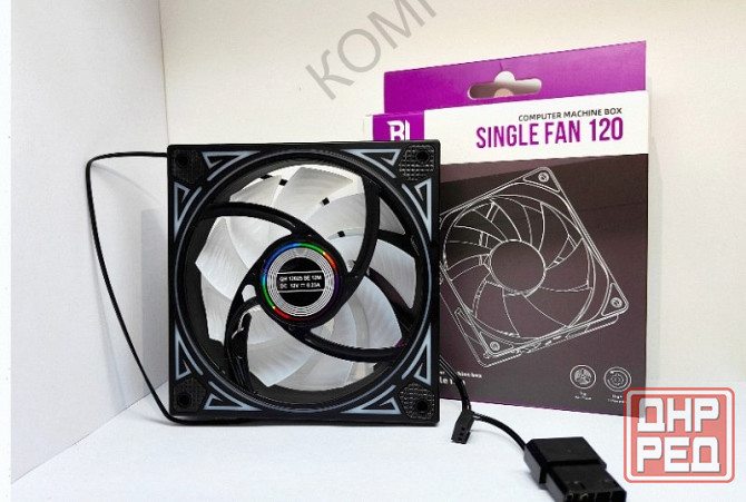 Вентилятор [арт-4774] для корпуса Bing Ju Rgb 120мм (разноцветный) Макеевка - изображение 1