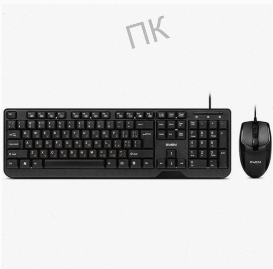 Комплект (ар:арт-5943) клавиатура и мышь Sven Kb-S330c черный (Sv-017309) Макеевка