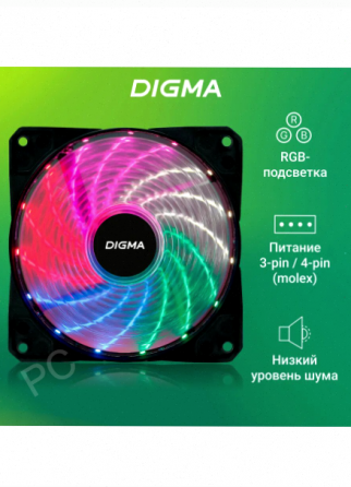 Вентилятор (арт:арт-4942) для корпуса Dfan-Frgb2 Rgb 120х120x25 (Molex) Макеевка