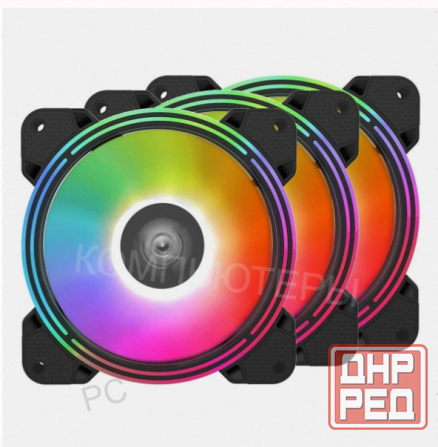 Комплект (ар:арт-4465) вентиляторов для корпуса 3шт. Alseye Halo 4.0-B Kit Argb Макеевка - изображение 1