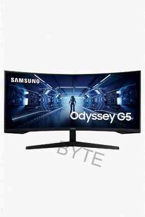 Игровой [арт-2485] монитор 34" Samsung Odyssey G5 C34g55twwi, 3440х1440, 165 гц, Va, изогнутый, черн Макеевка