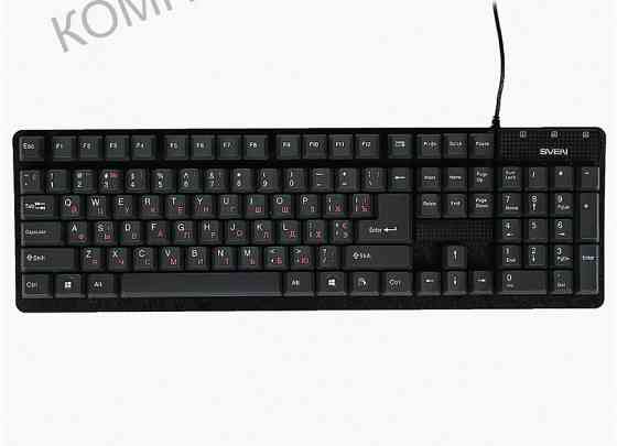 Клавиатура (арт-7667) Sven проводная Standard 301, Usb, 104 клавиши, черная (Sv-03100301ub) Макеевка