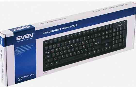 Клавиатура (арт-7667) Sven проводная Standard 301, Usb, 104 клавиши, черная (Sv-03100301ub) Макеевка
