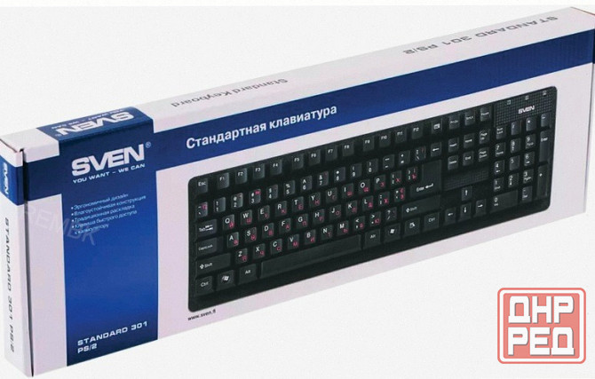Клавиатура (арт-7667) Sven проводная Standard 301, Usb, 104 клавиши, черная (Sv-03100301ub) Макеевка - изображение 3