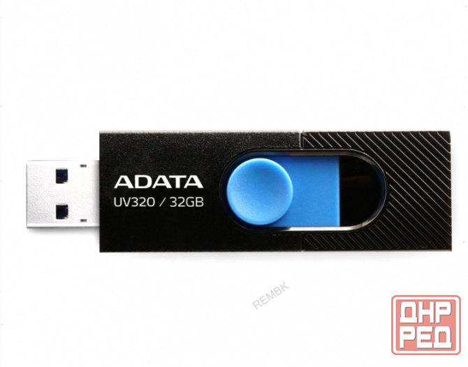 Флэш-накопитель (арт:арт-1561) A-Data Uv320 32гб, Usb3.2, черный/синий(Auv320-32g-Rbkbl) Макеевка - изображение 1