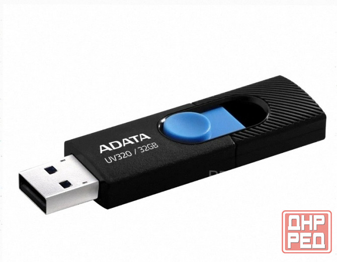 Флэш-накопитель (арт:арт-1561) A-Data Uv320 32гб, Usb3.2, черный/синий(Auv320-32g-Rbkbl) Макеевка - изображение 2