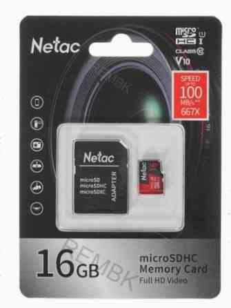 Карта - арт-4304 памяти Netac P500 Pro Microsdhc 16gb сLass 10 Uhs-I 100mb/S + Adp (Nt02p500pro-016g Макеевка