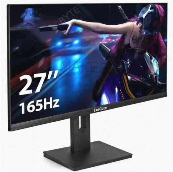 Игровой (ар:арт-3027) монитор Exegate 27" Eg2707c (Ex296975rus) Ips 1920x1080 165hz 1ms 178/178 250n Макеевка