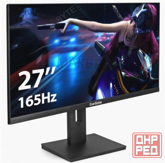 Игровой (ар:арт-3027) монитор Exegate 27" Eg2707c (Ex296975rus) Ips 1920x1080 165hz 1ms 178/178 250n Макеевка - изображение 2